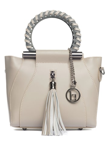 Lia Biassoni Leren handtas "Garlate" beige - (B)28 x (H)21 x (D)10 cm