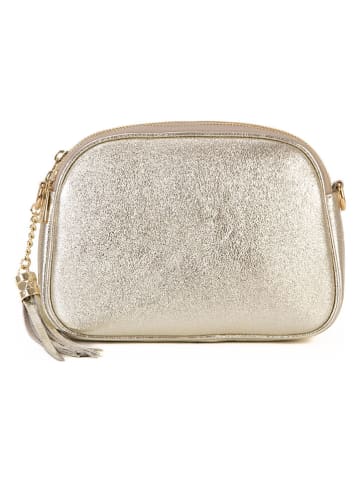 Lia Biassoni Leder-Umhängetasche "Flumendosa" in Gold - (B)23 x (H)17 x (T)7 cm