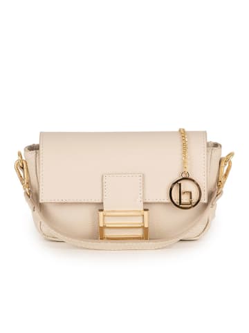Lia Biassoni Leren schoudertas "Tagliamento" beige - (B)22 x (H)15 x (D)6 cm