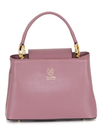 Lia Biassoni Leder-Henkeltasche "Giacopiane" in Rosa - (B)19 x (H)18 x (T)9,5 cm