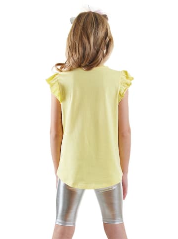 Denokids 2-delige outfit geel/zilverkleurig