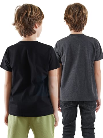 Denokids 2er-Set: Shirts in Anthrazit/ Schwarz