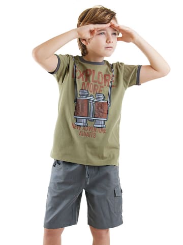 Denokids 2tlg. Outfit in Khaki/ Grau