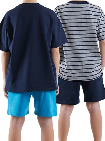 Denokids 2-delige set: shorts donkerblauw/lichtblauw
