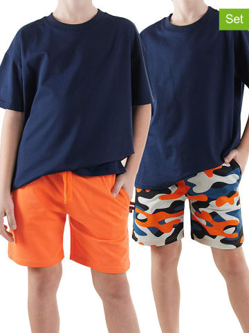 Denokids 2-delige set: shorts oranje