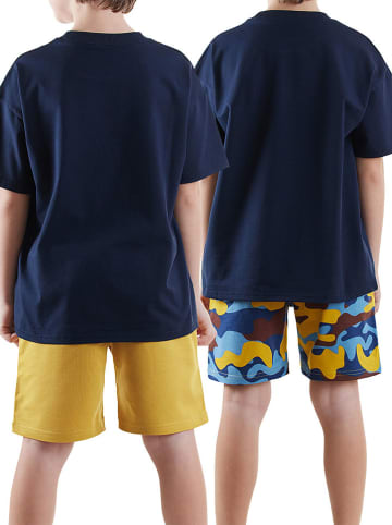 Denokids 2er-Set: Shorts in Gelb/ Bunt