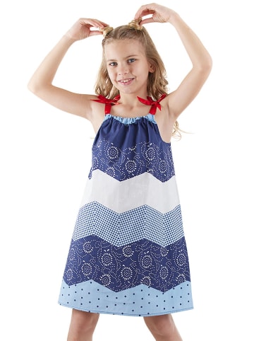 Denokids Kleid in Blau/ Hellblau