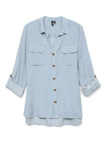 Vero Moda Blouse lichtblauw/wit