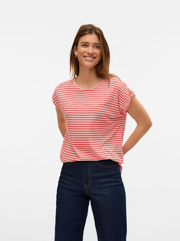 Vero Moda Shirt in Rot/ Weiß