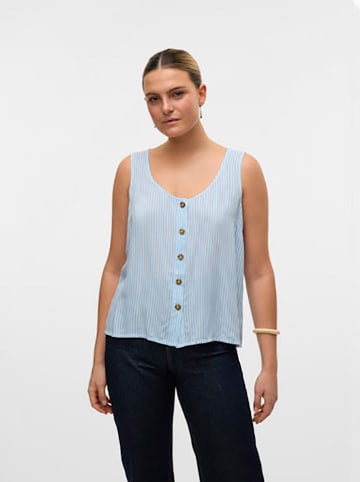 Vero Moda Top w kolorze błękitno-białym