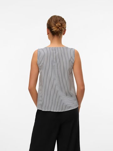 Vero Moda Top in Dunkelblau/ Weiß