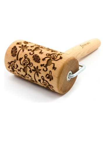 FOLKROLL Mini-Teigroller "Jungle" in Natur