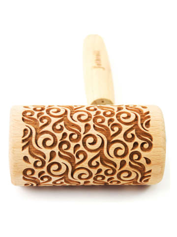 FOLKROLL Mini-Teigroller "Decorative" in Natur