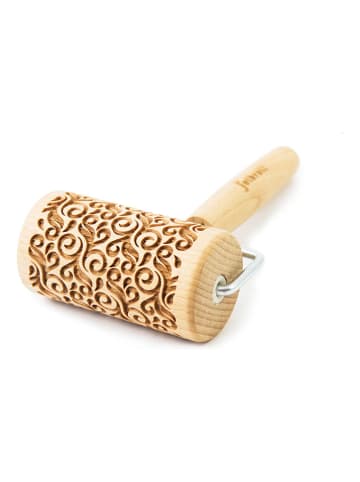 FOLKROLL Mini-Teigroller "Decorative" in Natur