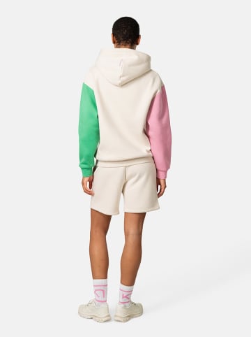 KARI TRAA Hoodie "Anelie" crème/lichtroze/groen