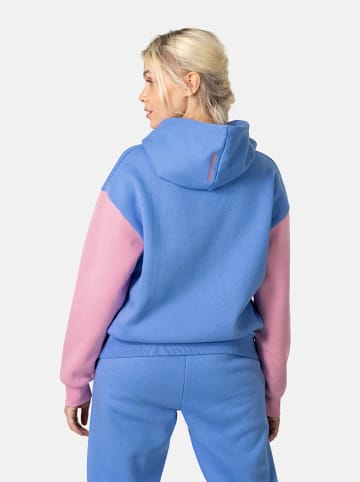 KARI TRAA Hoodie "Anelie" blauw/lichtroze