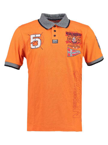 Geographical Norway Koszulka polo "Kantibe" w kolorze pomarańczowym