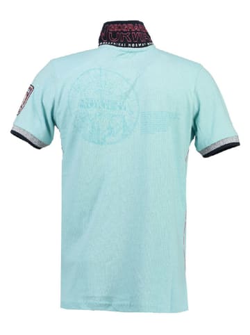 Geographical Norway Koszulka polo "Kantibe" w kolorze błękitnym
