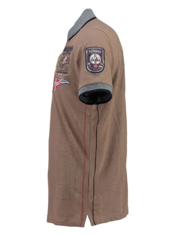 Geographical Norway Koszulka polo "Kantibe" w kolorze brązowym
