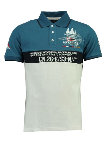 Geographical Norway Poloshirt "Kassovitz" blauw/wit