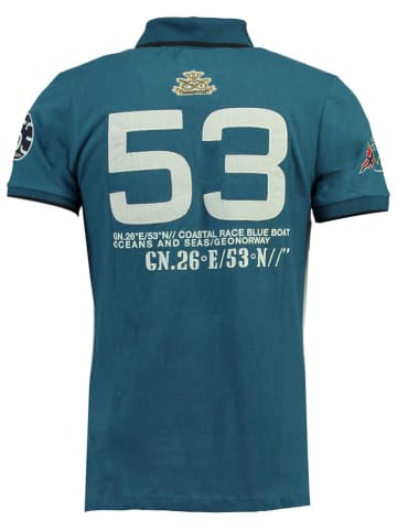 Geographical Norway Poloshirt "Kassovitz" blauw/wit