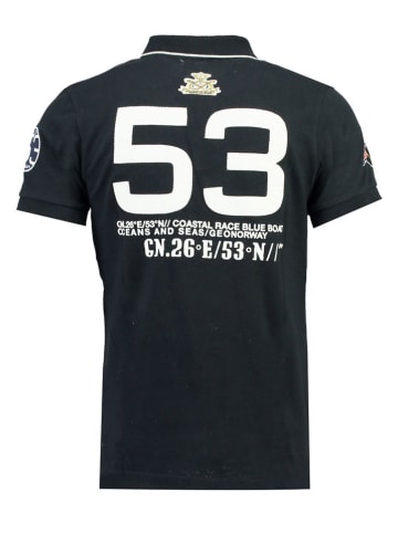 Geographical Norway Poloshirt "Kassovitz" in Weiß/ Dunkelblau