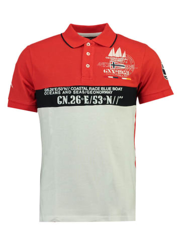 Geographical Norway Poloshirt "Kassovitz" in Rot/ Grau
