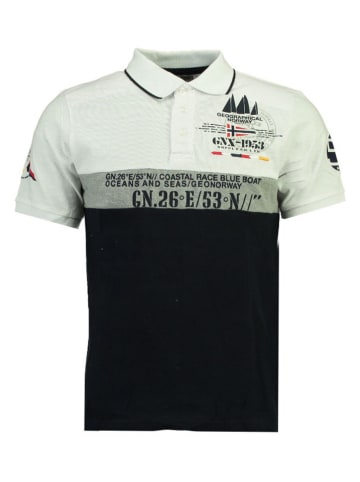 Geographical Norway Koszulka polo "Kassovitz" w kolorze czarno-białym
