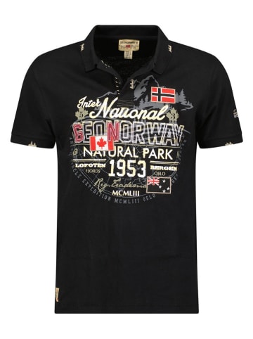 Geographical Norway Poloshirt "Kaldo" in Schwarz