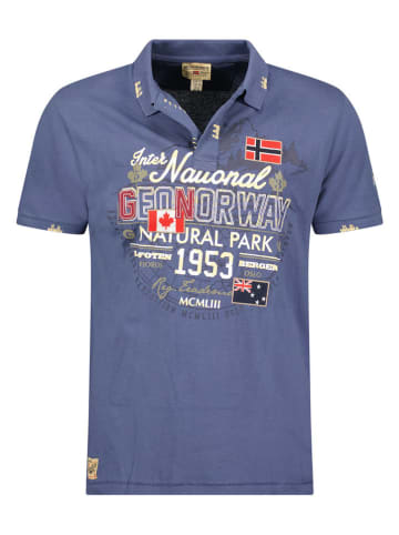 Geographical Norway Koszulka polo "Kaldo" w kolorze niebieskim