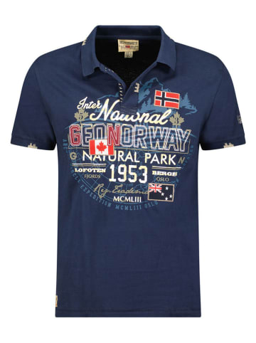 Geographical Norway Koszulka polo "Kaldo" w kolorze granatowym
