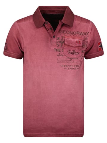 Geographical Norway Koszulka polo "Keony" w kolorze czerwonym