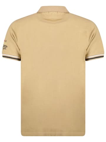 Geographical Norway Koszulka polo "Kidney" w kolorze beżowo-czerwono-czarnym