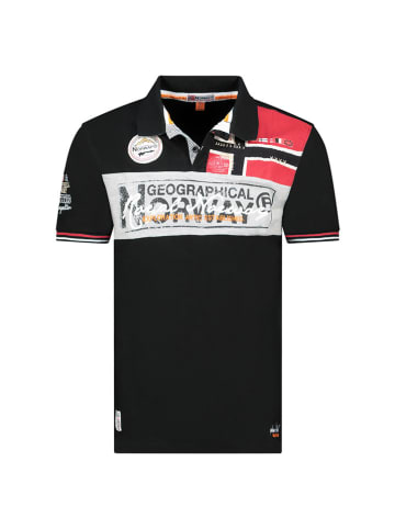 Geographical Norway Poloshirt "Kidney" in Schwarz