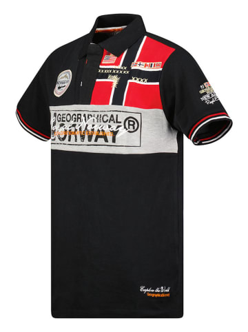 Geographical Norway Poloshirt "Kidney" zwart/rood/wit