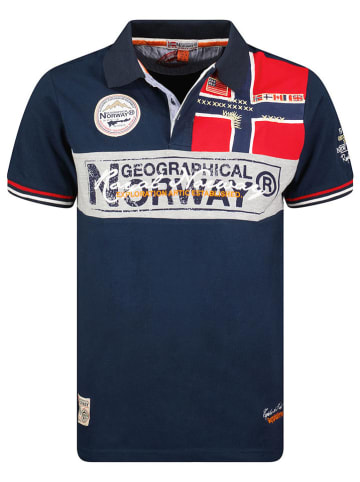 Geographical Norway Poloshirt "Kidney" in Dunkelblau/ Rot/ Weiß