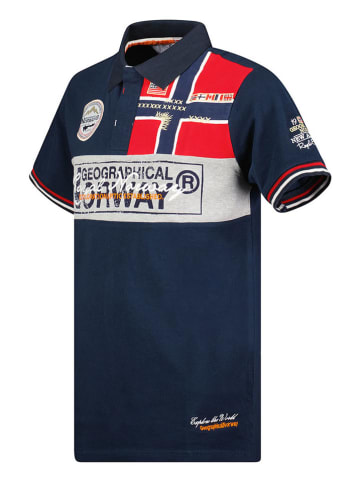 Geographical Norway Poloshirt "Kidney" donkerblauw/rood/wit