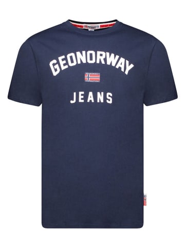 Geographical Norway Koszulka "Jassier" w kolorze granatowym
