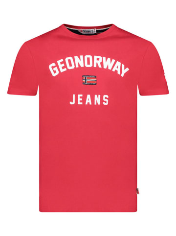 Geographical Norway Koszulka "Jassier" w kolorze czerwonym