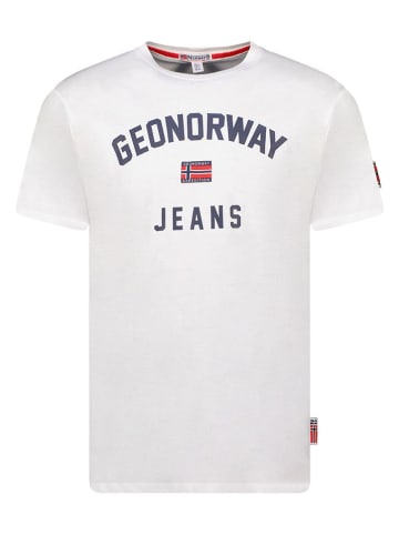 Geographical Norway Koszulka "Jassier" w kolorze białym