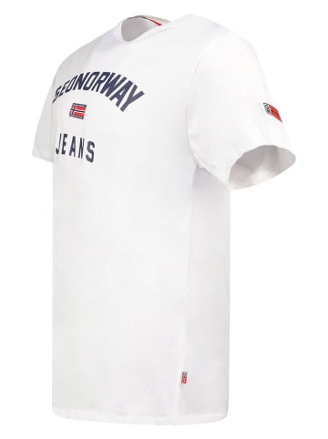 Geographical Norway Koszulka "Jassier" w kolorze białym