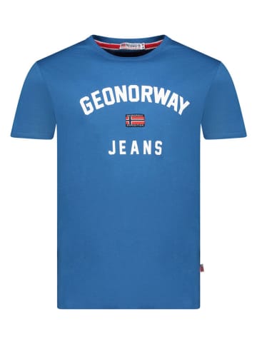 Geographical Norway Koszulka "Jassier" w kolorze niebieskim