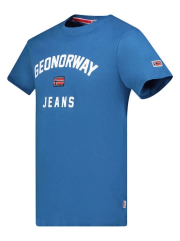 Geographical Norway Shirt "Jassier" in Blau