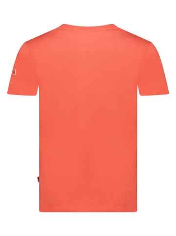 Geographical Norway Koszulka "Jassier" w kolorze pomarańczowym