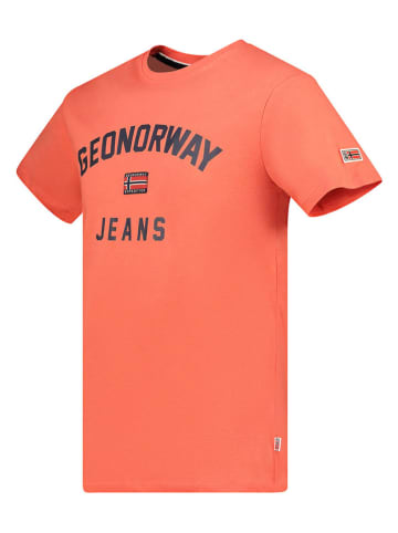 Geographical Norway Koszulka "Jassier" w kolorze pomarańczowym