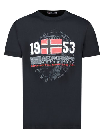 Geographical Norway Koszulka "Japigal" w kolorze czarnym