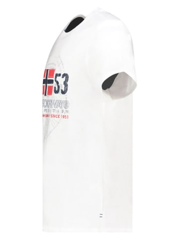 Geographical Norway Koszulka "Japigal" w kolorze białym