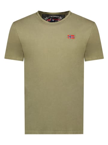 Geographical Norway Koszulka "Jactus" w kolorze khaki
