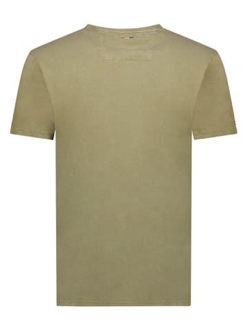 Geographical Norway Koszulka "Jactus" w kolorze khaki