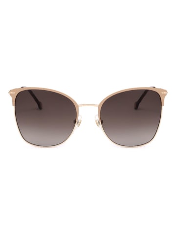 Carolina Herrera Damen-Sonnenbrille in Gold-Beige/ Braun